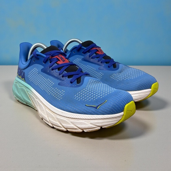 Hoka One One Arahi 7 Mens Size 9 D Running Virtual Blue Cerise Sneakers Gym